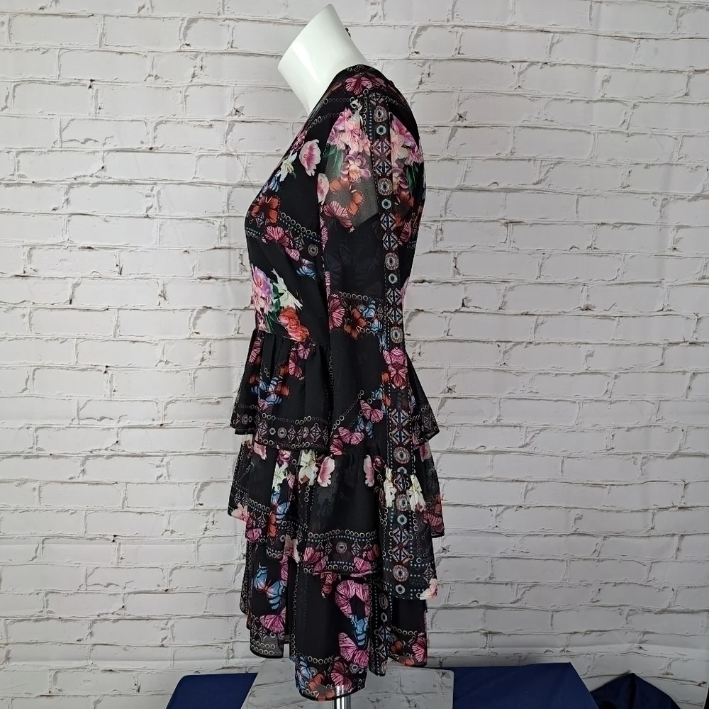 𝅺BEBE Print Ruffle Tiered‎ Dress - Picture 8 of 16